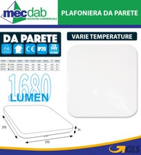 Plafoniera Da Parete 24W Luce Calda Naturale e Fredda Poliplast Tasselli Inclusi