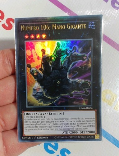 Numero 106 mano gigante - numero,