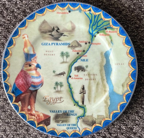 Piatto mappa egitto vintage - mappa, di