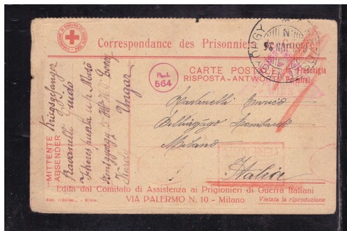 Cartolina prigionieri - prigionieri, di
