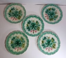 Antichi 5 Piatti SARREGUEMINES Decoro Uva Serpentine Vintage Fine 1800 cm 19,5