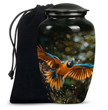 Parrot Large Urn Unique Adult Female Ashes Elegant and Durable Memorial Containe
