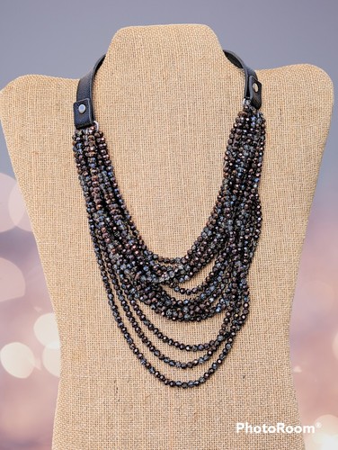 Collana multifilo brunello - collana,