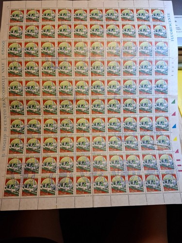 Foglio 100 francobollo - 100, rep