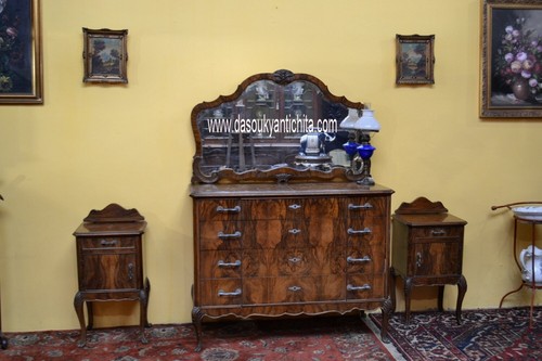 Comò con specchio coppia di - con,