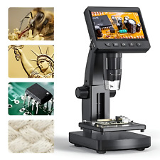 Microscopio Industriale Digitale 1000X HD 4,5'' Display 8 Luci Fotografia Video