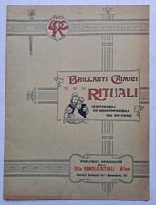 RITUALI Brillanti Chimici Milano 1911 catalogo pubblicitario Gioielli  Anelli