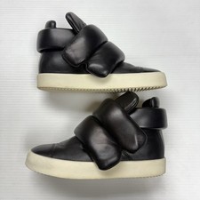 Giuseppe Zanotti Sneakers Donna 38 1/2 Nero Puff Strap High Top Pelle Italia