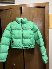THE NORTH FACE RETRO NUPTSE 700 PIUMINO PIUMINO CROPPED JACKET donna piccolo verde