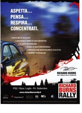 Pubblicità advertising italian poster RICHARD BURNS RALLY Playstation PS2 28x21