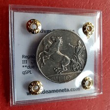 10 Lire 1927 BIGA 2 rosette KM# 68 Vittorio Emanuele III ( 1901 - 1943 ) qSPL