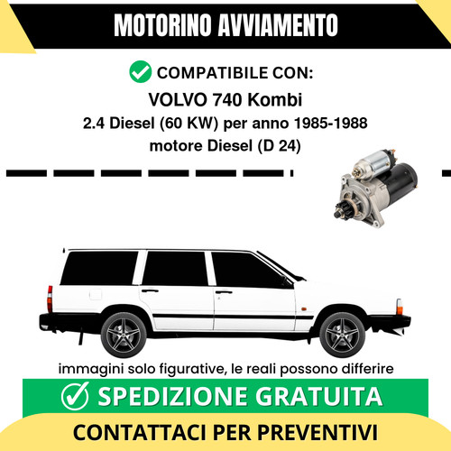 Motorino avviamento volvo - motorino, 740