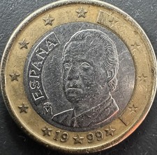 MONETA Molto Rara DA 1 EURO ESPANA ANNO DI CONIAZIONE 1999