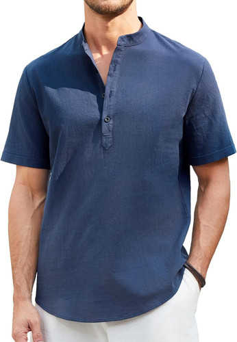 Camicia lino uomo manica - camicia, corta