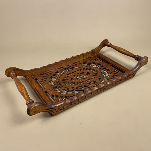Antique wooden tray wood - tray,