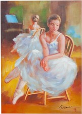 Quadro Olio su Tela Dipinto a