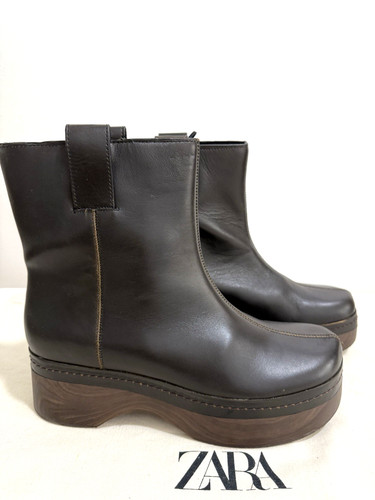 Zara marrone stivaletti con - marrone,