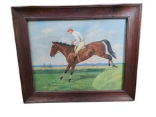 Dipinto In Olio Karl Volkers Cavallo E Fantino