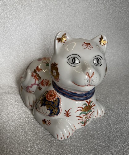 Statuina gatto porcellana