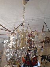 LAMPADARIO ARTIGIANALE AVORIO