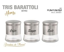 Tris Barattoli di Vetro per