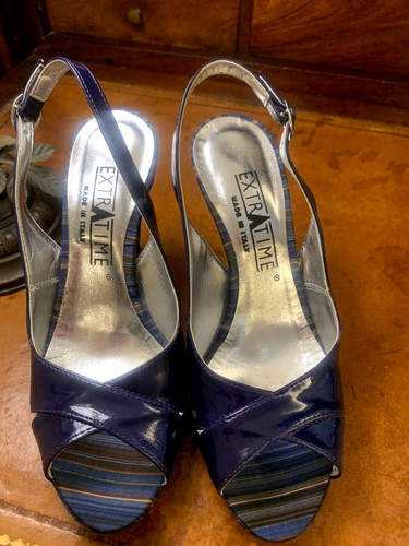 Sandali vernice blu - in, blu'