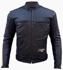Giacca Moto Naked Vintage Pelle Protezioni Rimovibili CE Giacca Allegante BIESSE