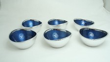 Set Calegaro sei ciotole Barchetta Blu in Argento 999°% nuove