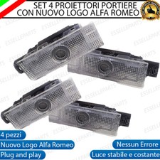 4 PLACCHETTE LED NUOVO LOGO PER ALFA GIULIA PORTIERE ANTERIORI POSTERIORI