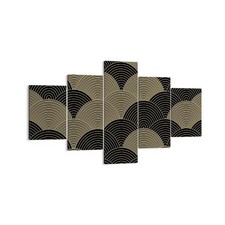 Quadro su Tela 125x70cm Nero e