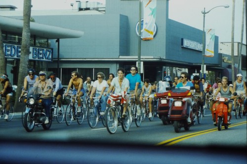Bicicletta moto parade rally - bicicletta,