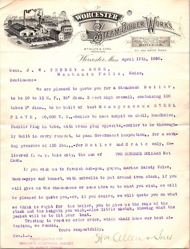 Worcester steam boilers - steam,