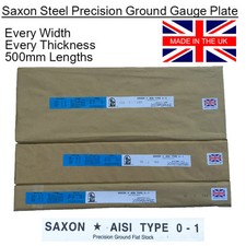 Ground Flat Stock Gauge Plate O1 Steel. Every Metric Thickness + Width x 500mm