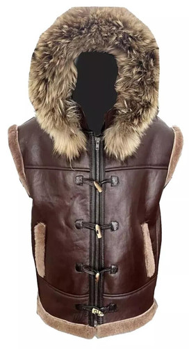 Gilet pelliccia pelle - in,
