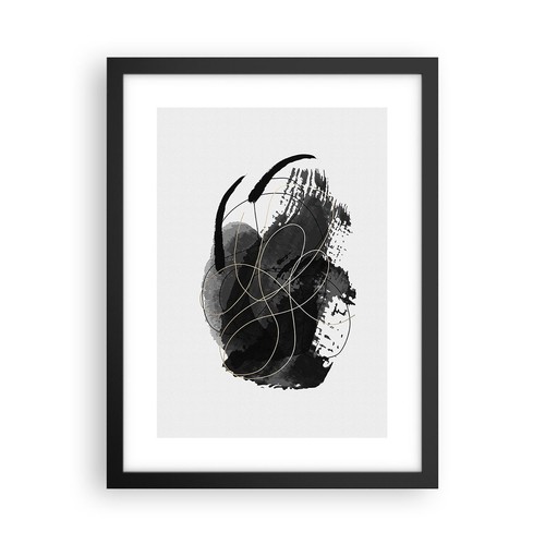 Poster 30x40cm astrazione nero - poster,