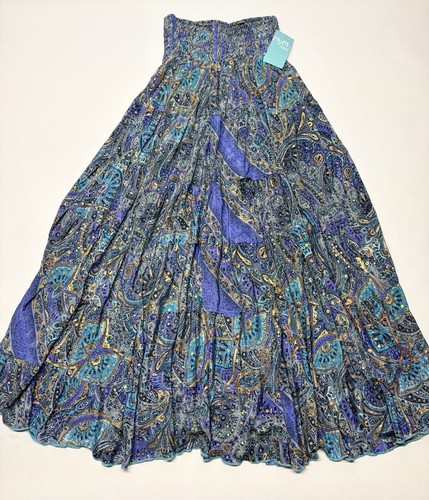 Maxi gonna blu viola - , oro