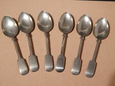 ANTICO SERVIZIO 6 POSATE CUCCHIAI ALPACCA ARGENTATI INGLESI ARGENTIERE DIXON