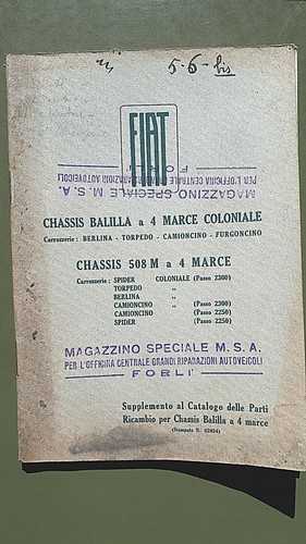 Fiat chassis balilla marce - balilla,