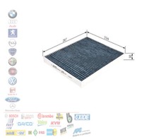Filtro abitacolo antipolline - abitacolo,