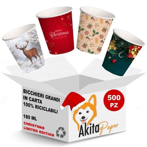 500 bicchieri natalizi acqua - natalizi,