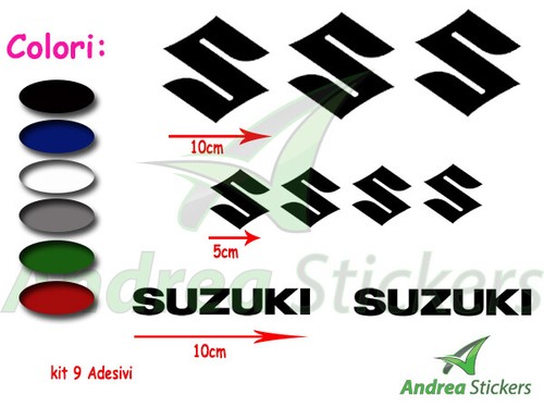 Kit adesivi suzuki pezzi - suzuki, 9