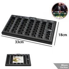 PORTAMONETE VASSOIO CONTA MONETE DA 0,1 A 2 EURO CENTESIMI CASSETTA PORTA MONETE