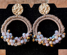 orecchini uncinetto color oro