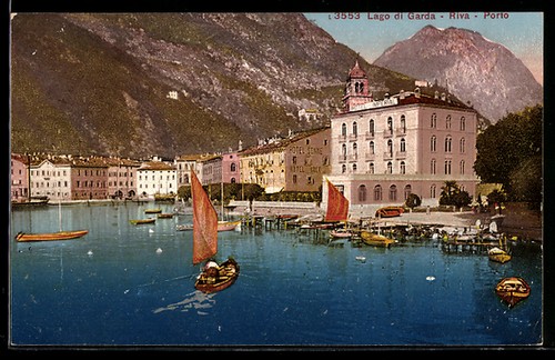 Cartolina riva lago garda - riva,