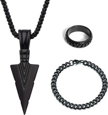 3 Pezzi Collana Uomo Vichinga