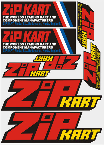 Retro zip kart grafica - 8x,