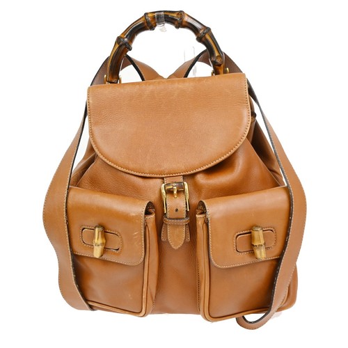 Gucci borsa zaino bambù - bambù, logo