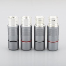 4pz Connettore Adattatore Cavo Audio Bilanciato Placcato Argento Spina XLR Maschio Femmina