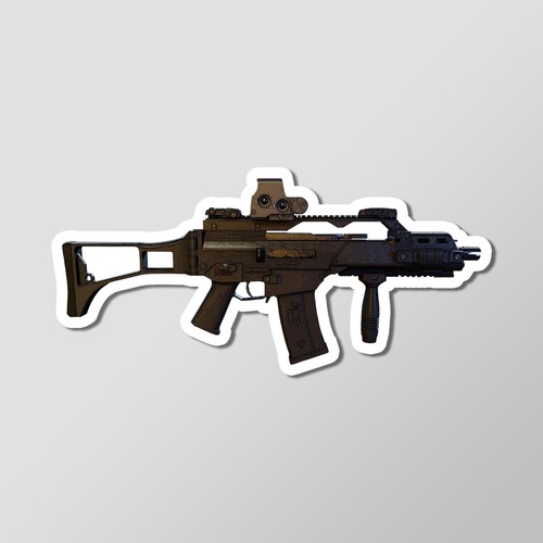 G36c carabine rifle adesivo - g36c,
