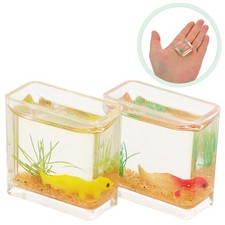  2 Pcs Tank Del Pesce Rosso
